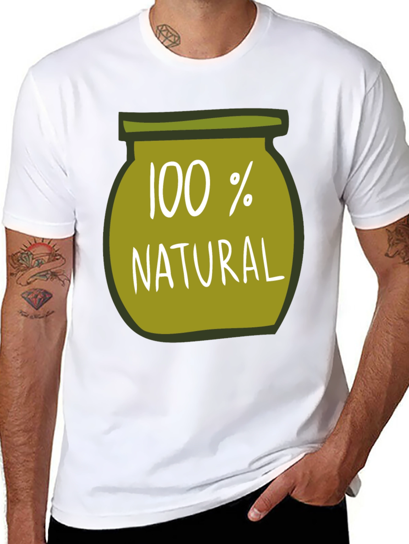100% Natural Graphic Tee - Soft Cotton Blend