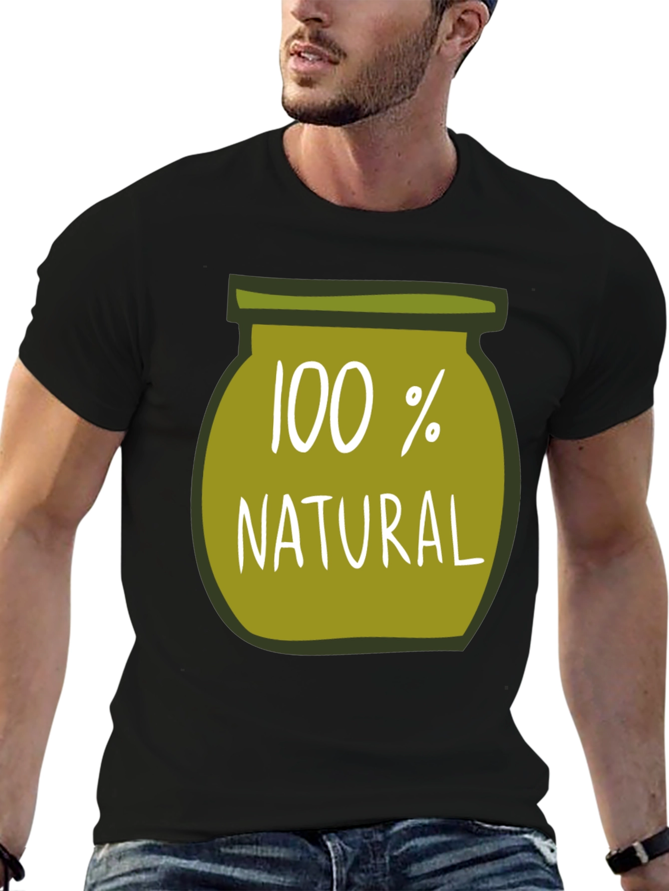 100% Natural Graphic Tee - Soft Cotton Blend