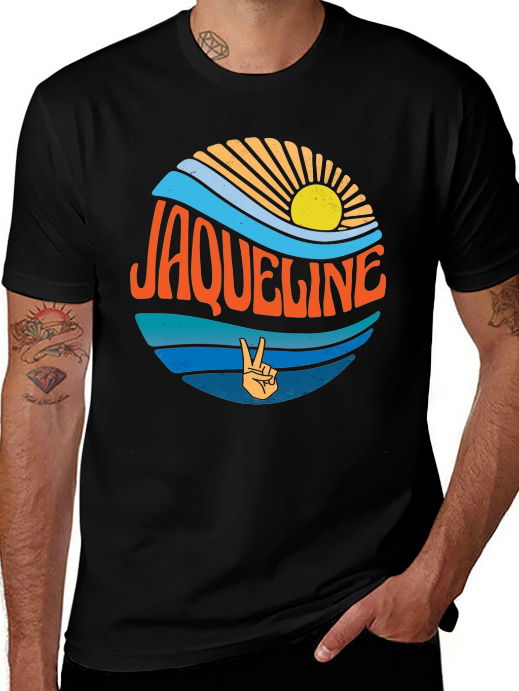 Jaqueline T-Shirt - Retro Beach Graphic Tee