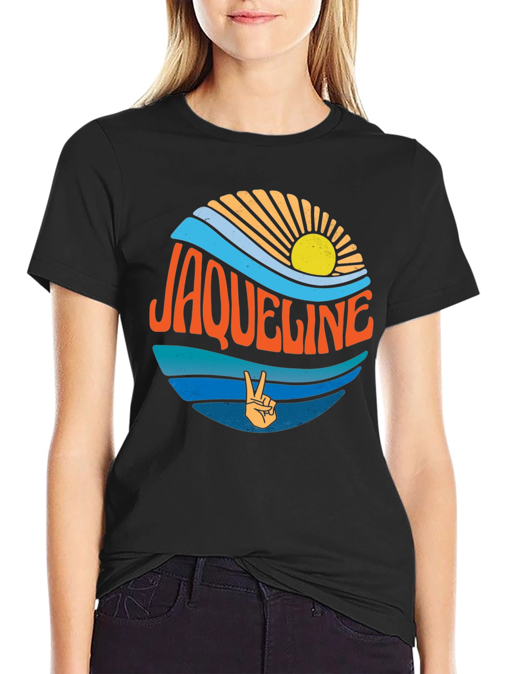 Jaqueline T-Shirt - Retro Beach Graphic Tee
