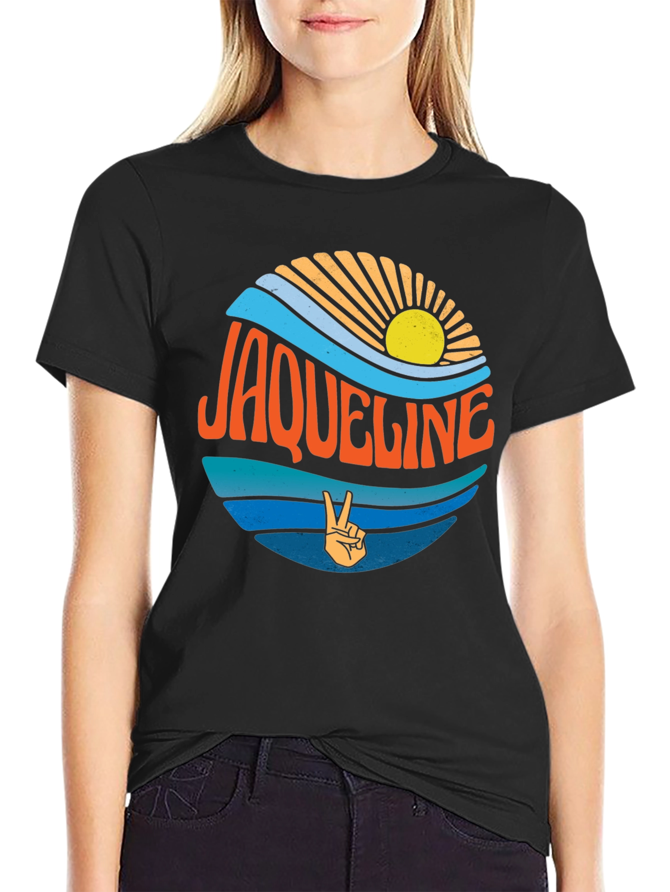 Jaqueline T-Shirt - Retro Beach Graphic Tee