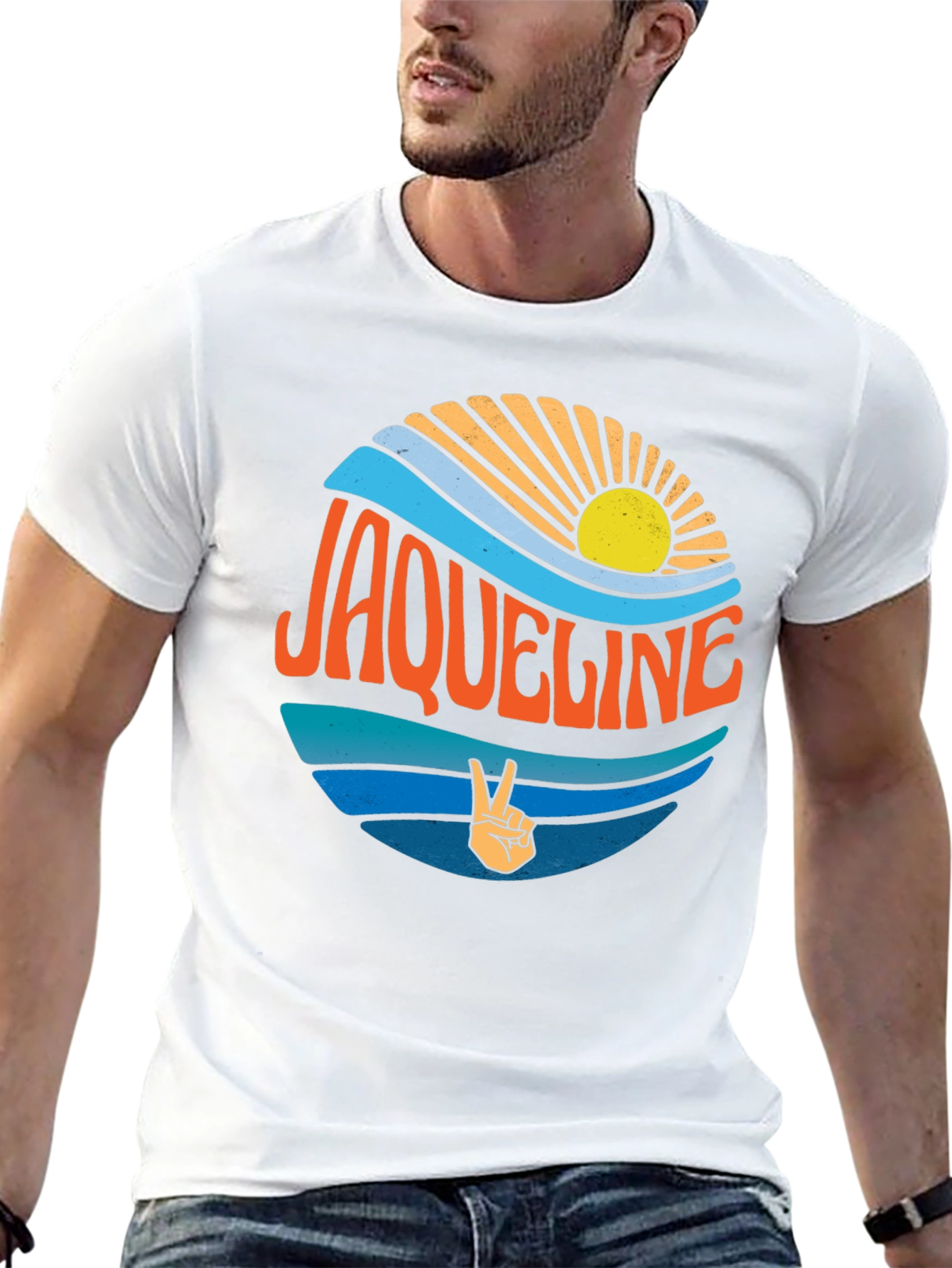 Jaqueline T-Shirt - Retro Beach Graphic Tee