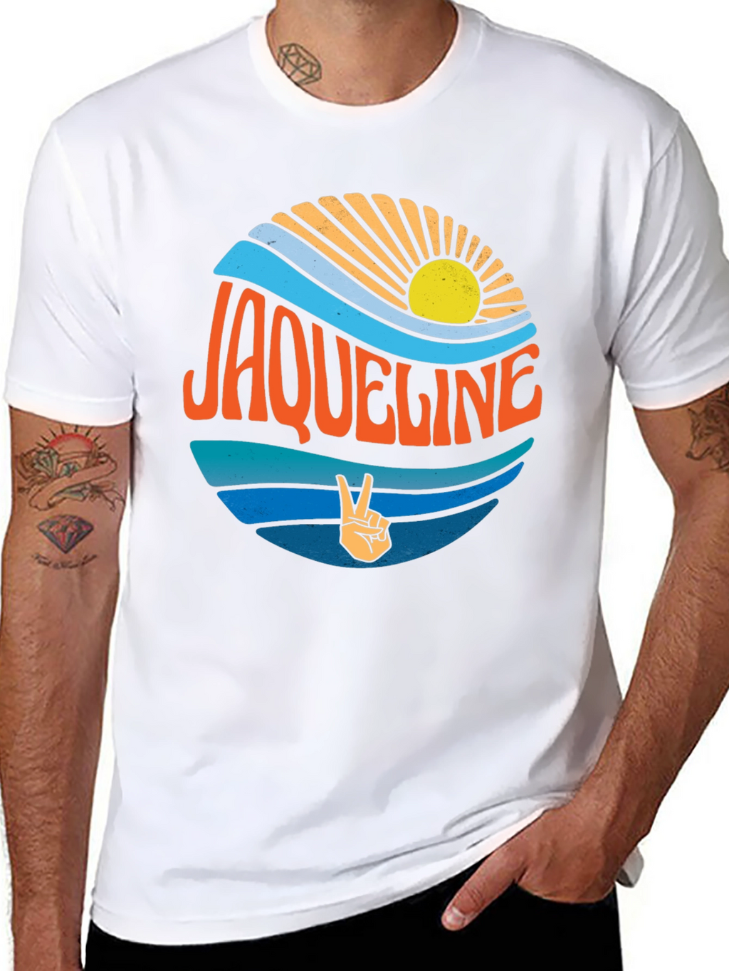 Jaqueline T-Shirt - Retro Beach Graphic Tee