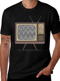 Retro TV Graphic Tee - Static Screen Design