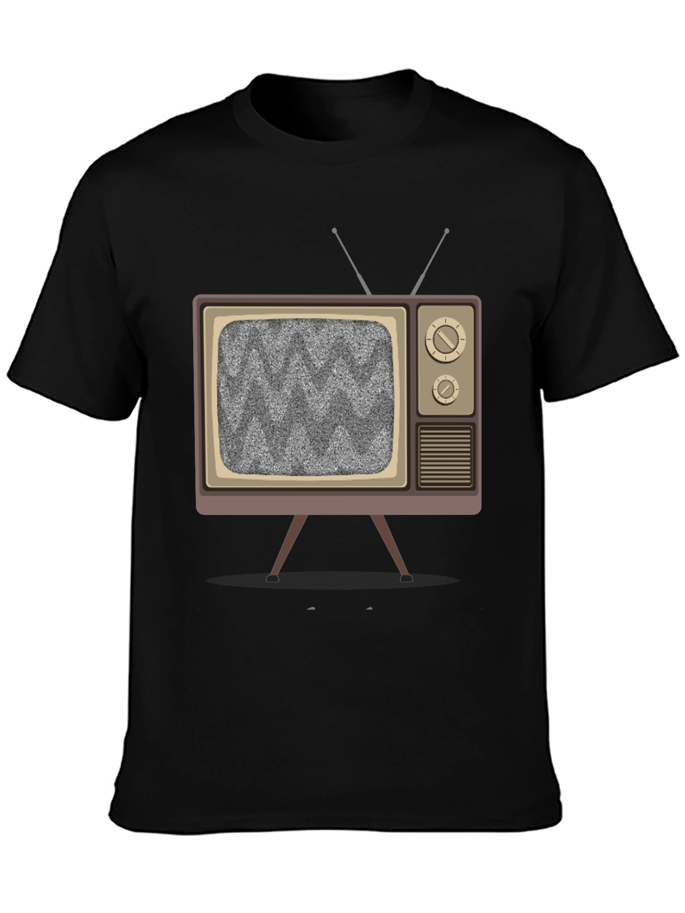 Retro TV Graphic Tee - Static Screen Design
