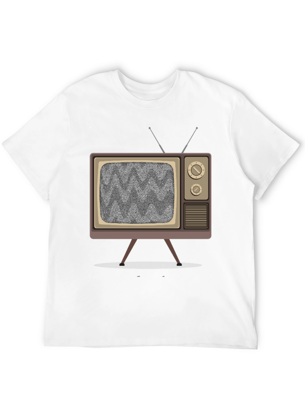 Retro TV Graphic Tee - Static Screen Design