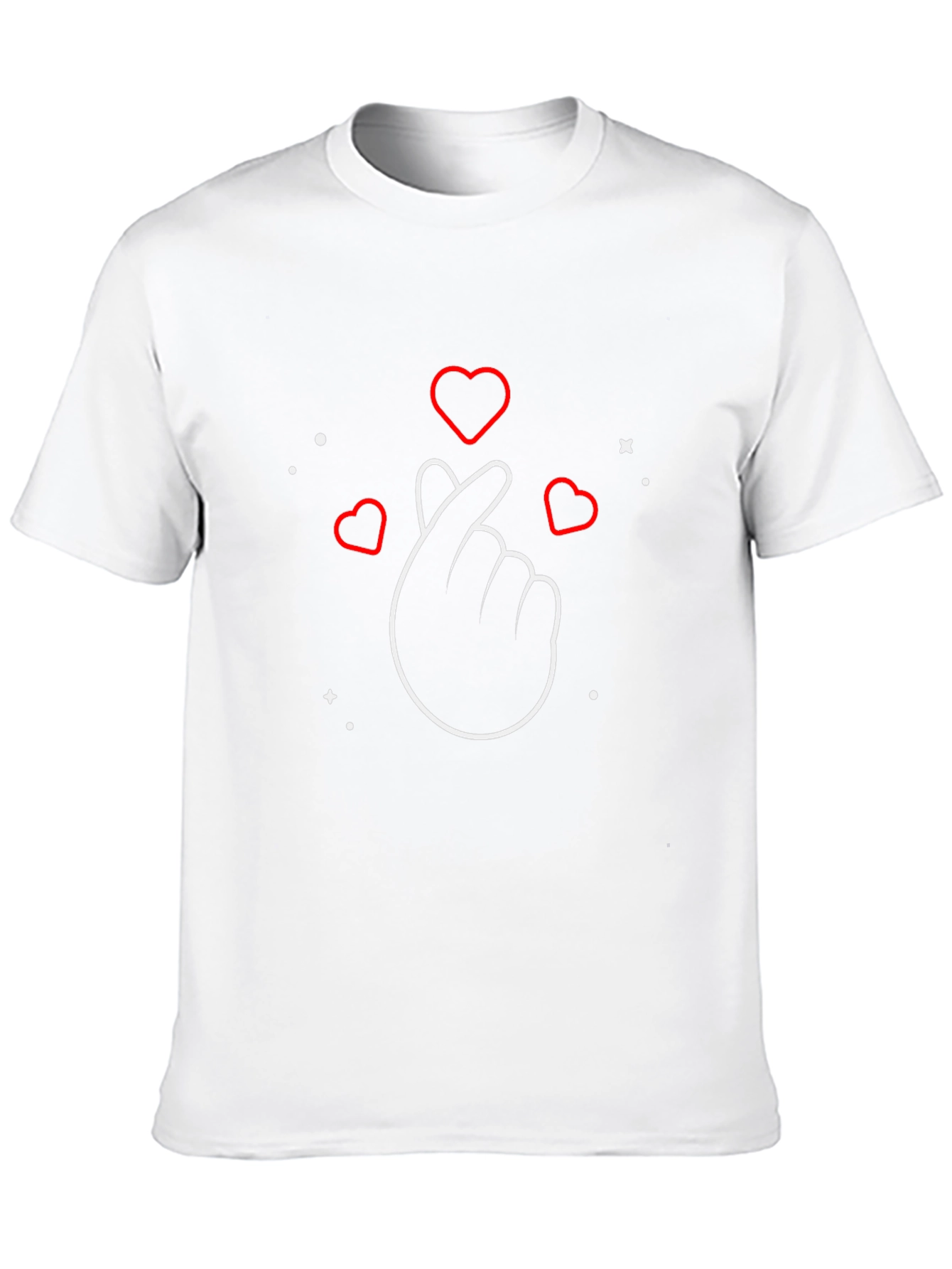Heart Gesture Graphic Tee - Stylish Comfort