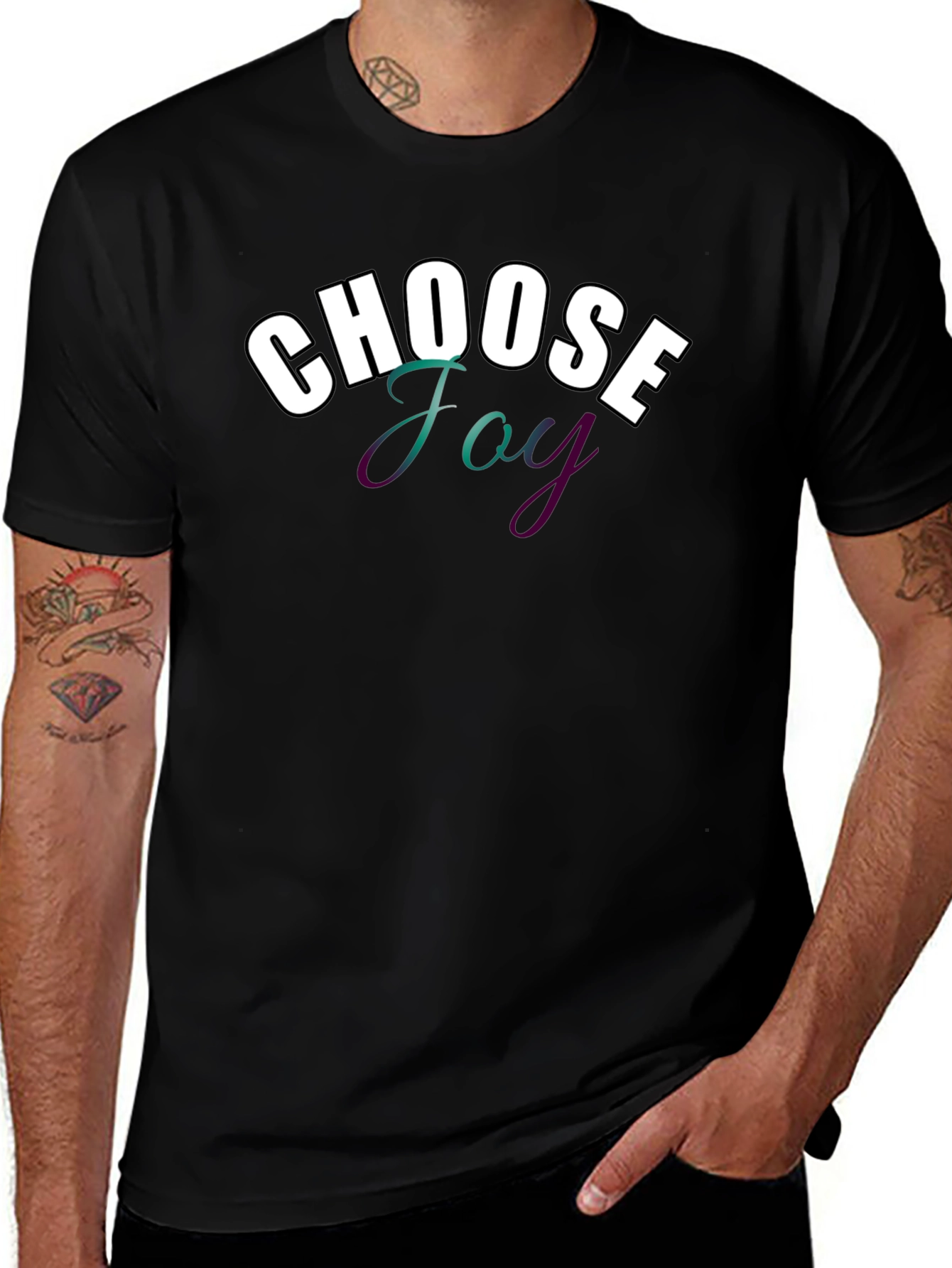 Choose Joy Graphic T-Shirt - Black