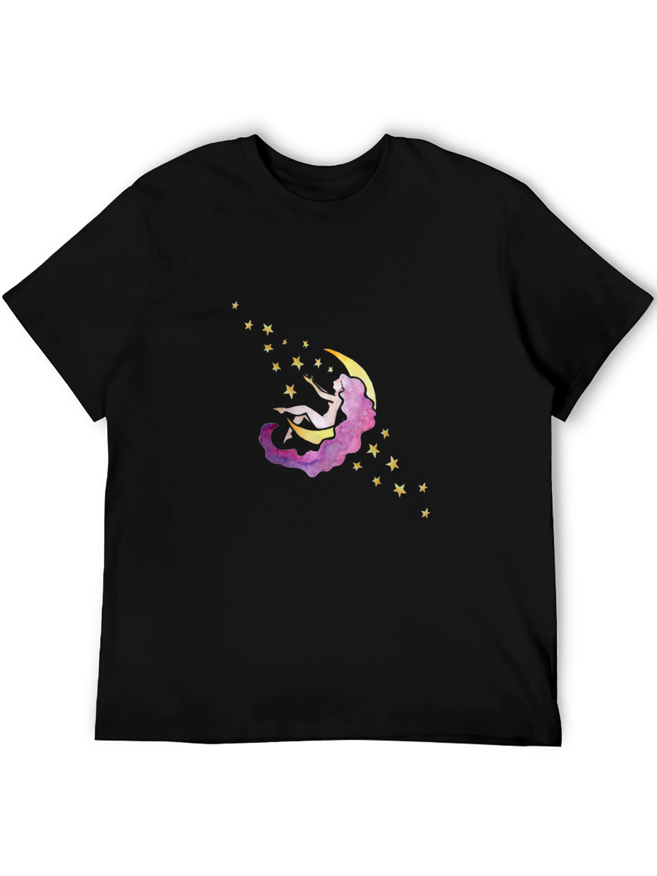 Moon Dreamer T-Shirt - Black Cotton