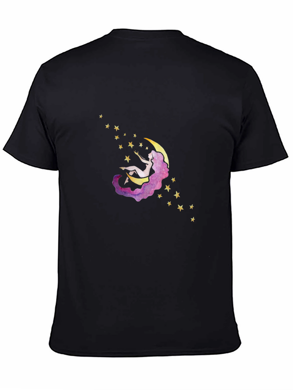 Moon Dreamer T-Shirt - Black Cotton