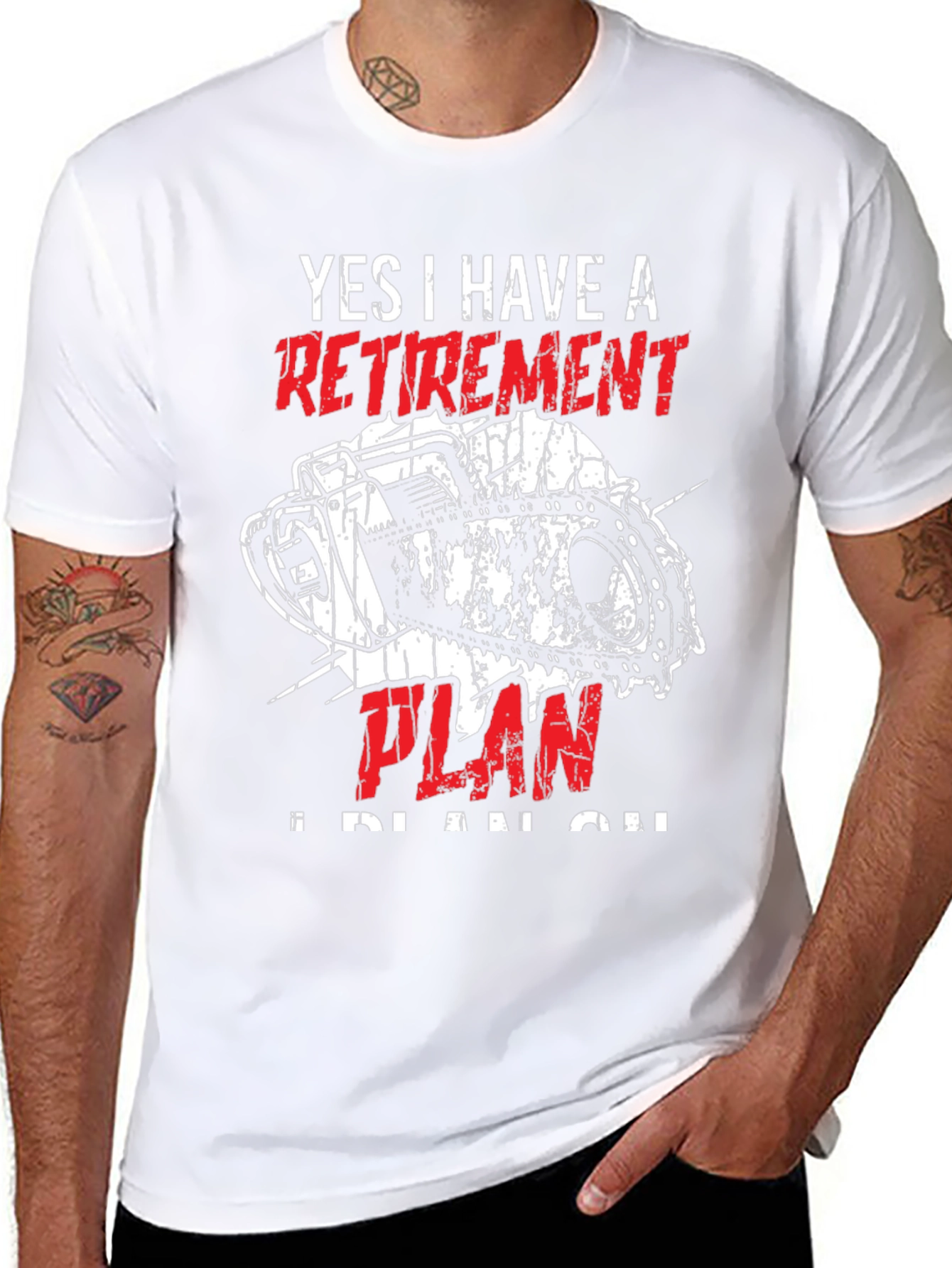 Retirement Plan Chainsaw T-Shirt