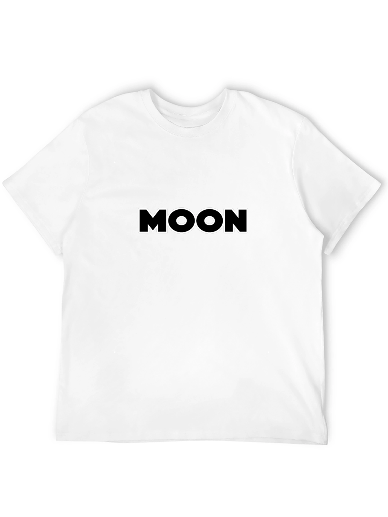 MOON Graphic Tee - Modern Black Cotton T-Shirt