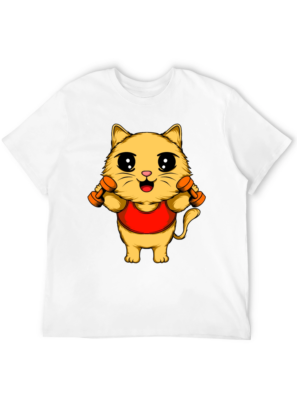 Funny Cat Gym T-Shirt - Workout Kitten Tee