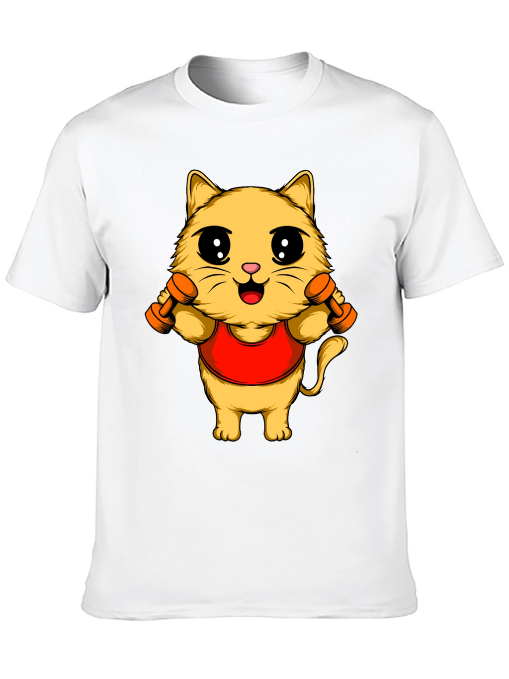 Funny Cat Gym T-Shirt - Workout Kitten Tee