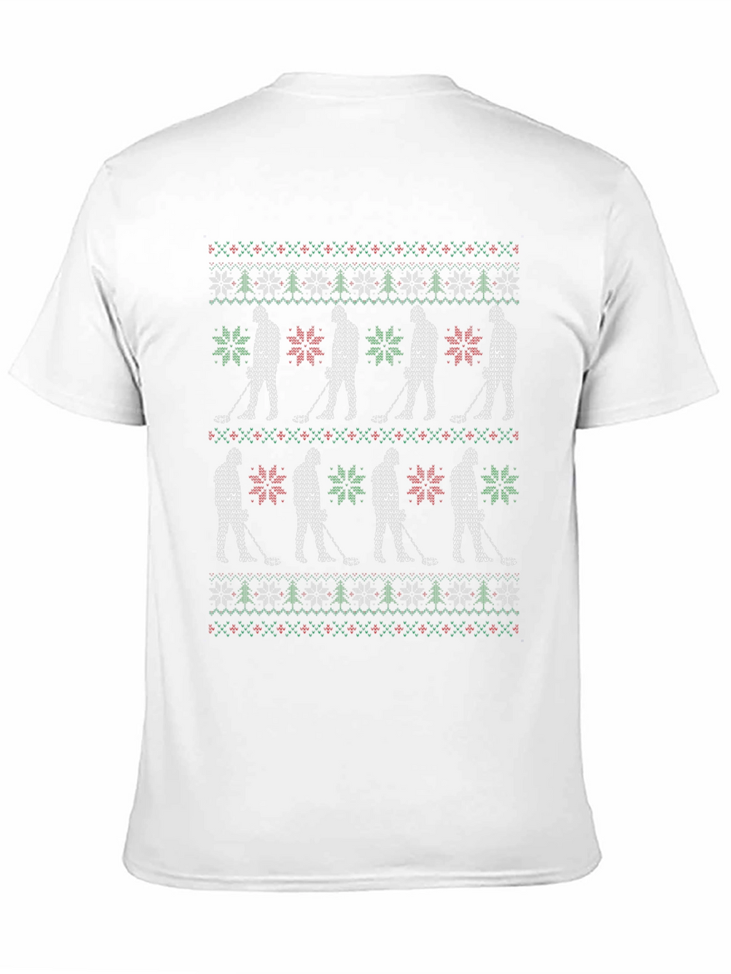 Festive Golf Pattern T-Shirt: Christmas Tee