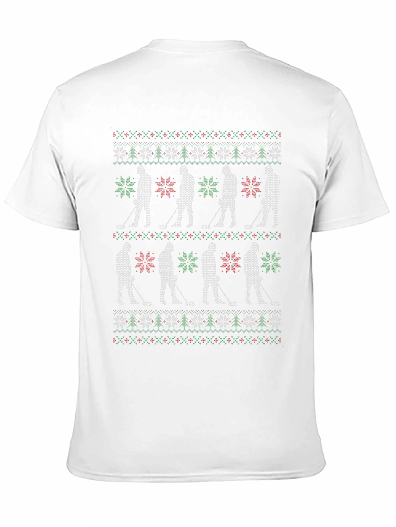 Festive Golf Pattern T-Shirt: Christmas Tee