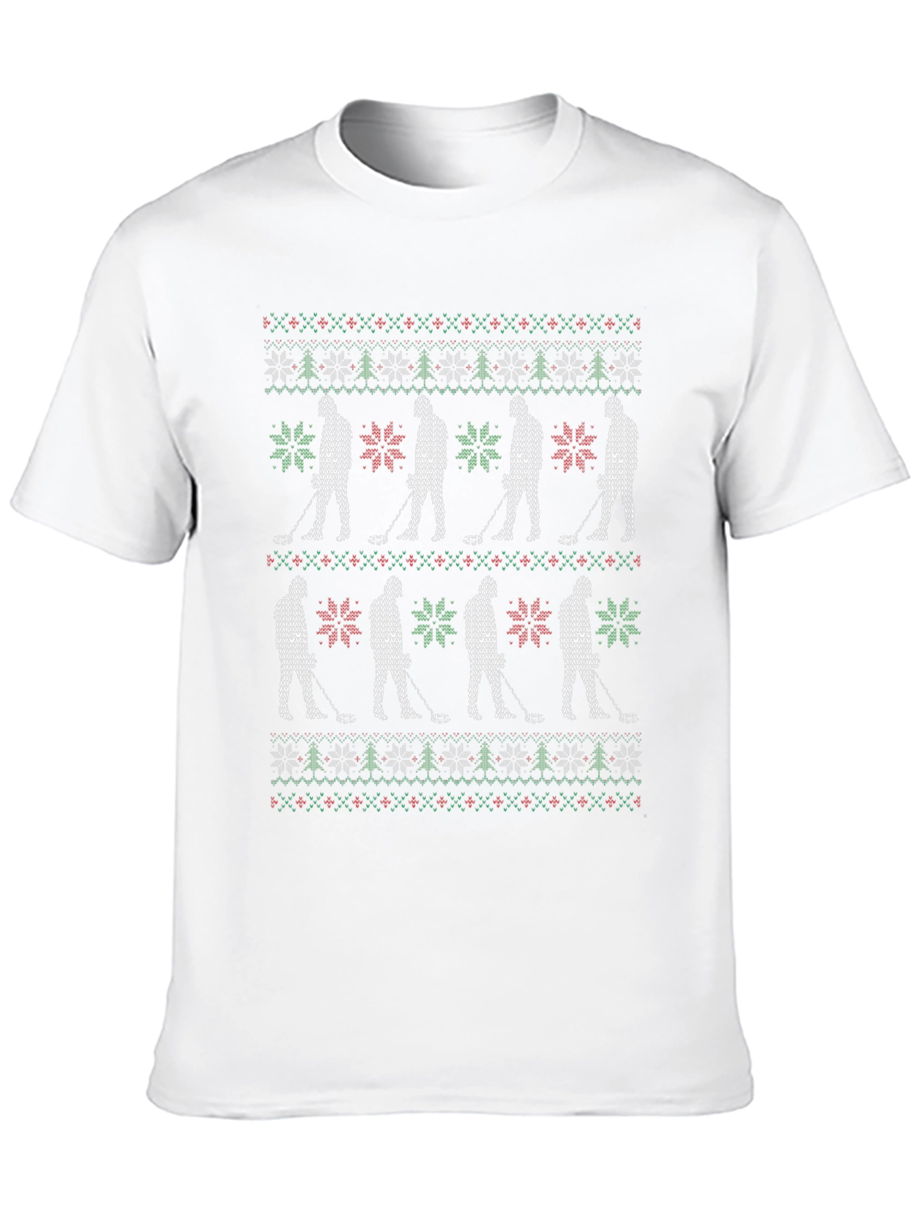 Festive Golf Pattern T-Shirt: Christmas Tee
