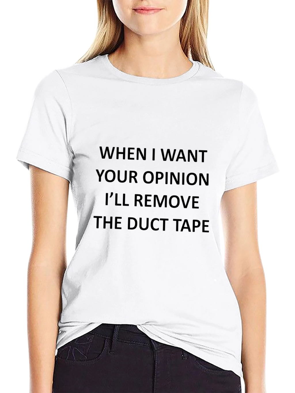 Humorous Opinion Duct Tape Graphic Tee