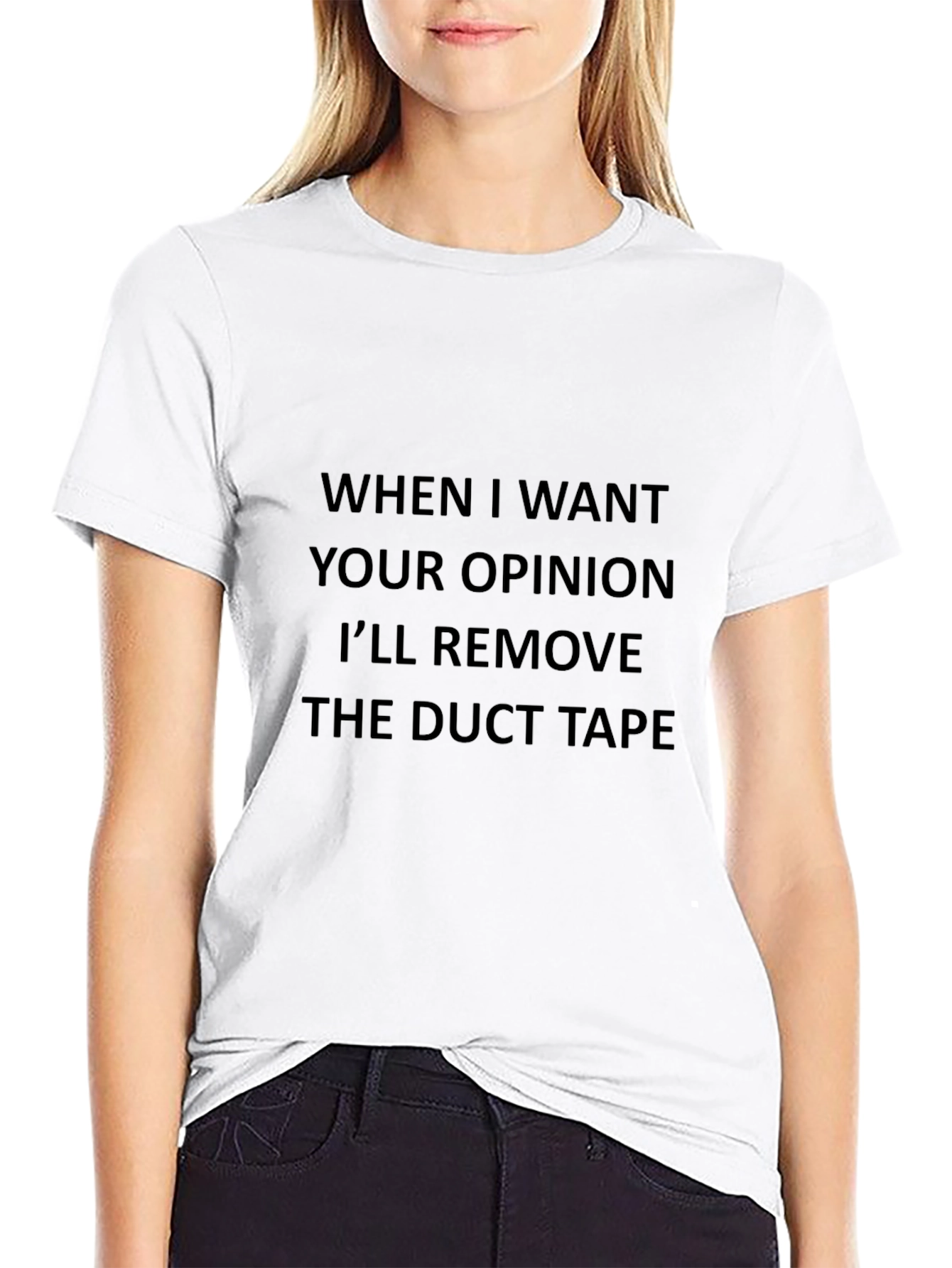 Humorous Opinion Duct Tape Graphic Tee