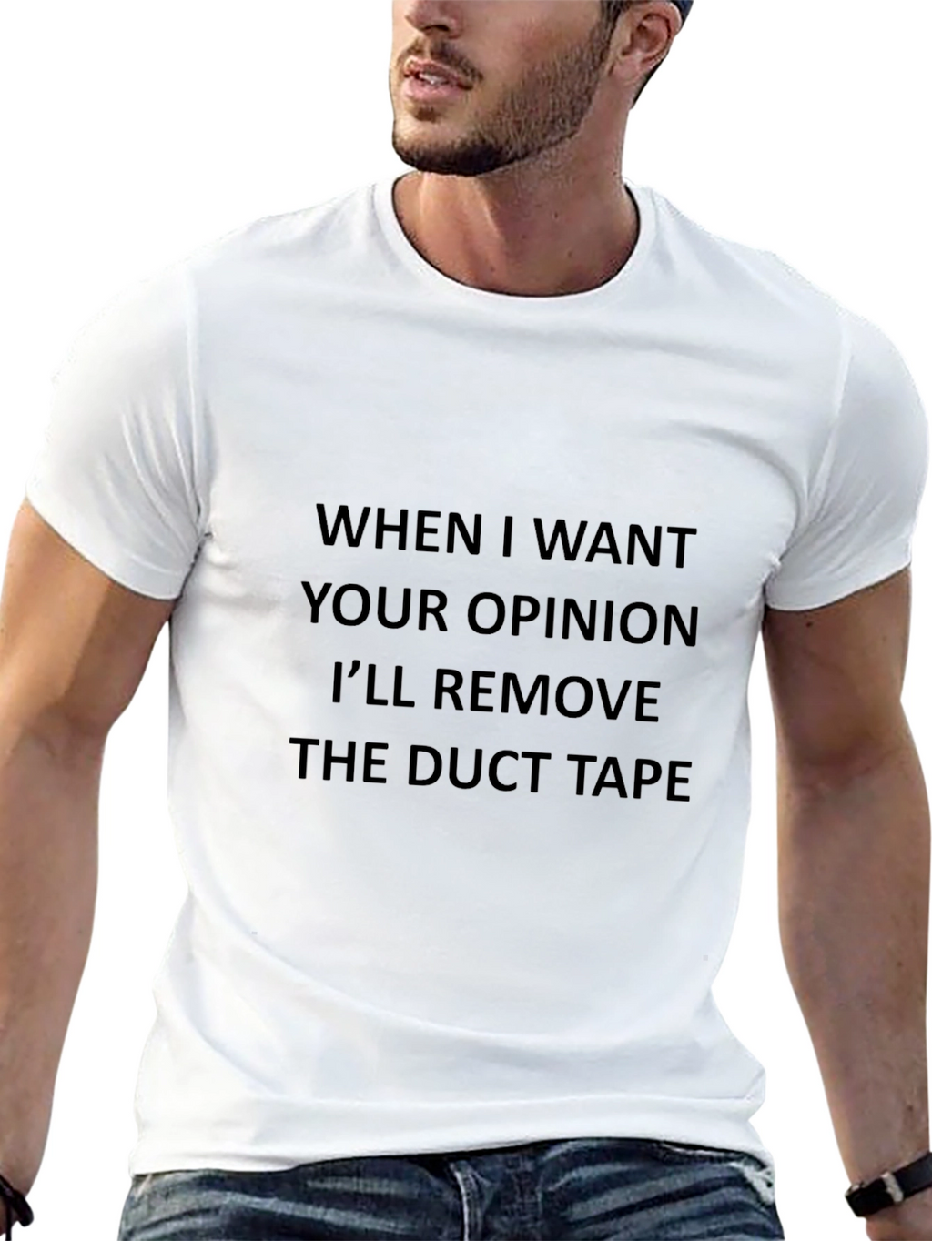 Humorous Opinion Duct Tape Graphic Tee
