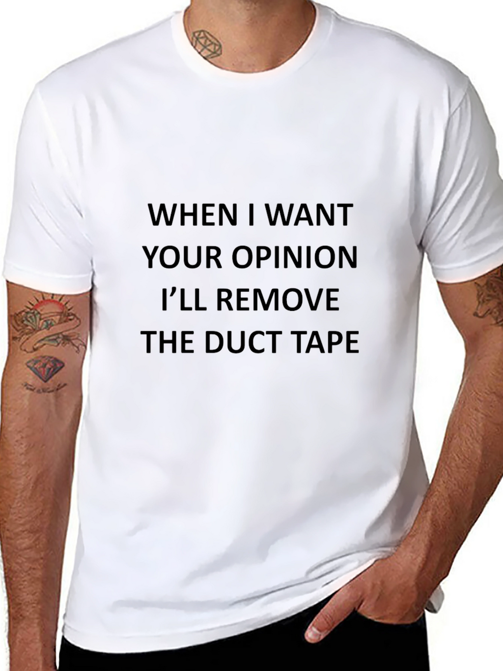 Humorous Opinion Duct Tape Graphic Tee