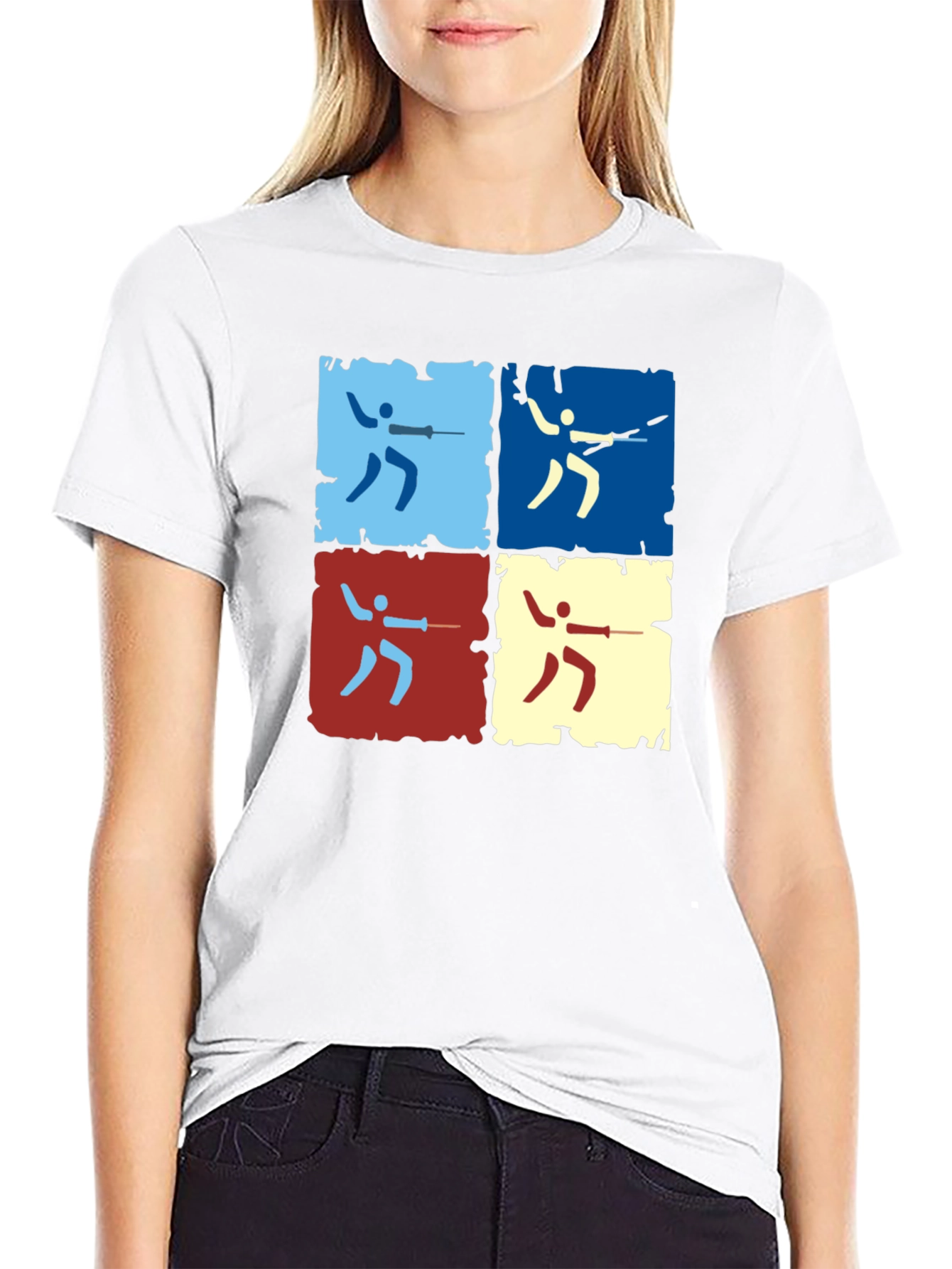 Fencing Pop Art Graphic Tee - Modern Sportswear