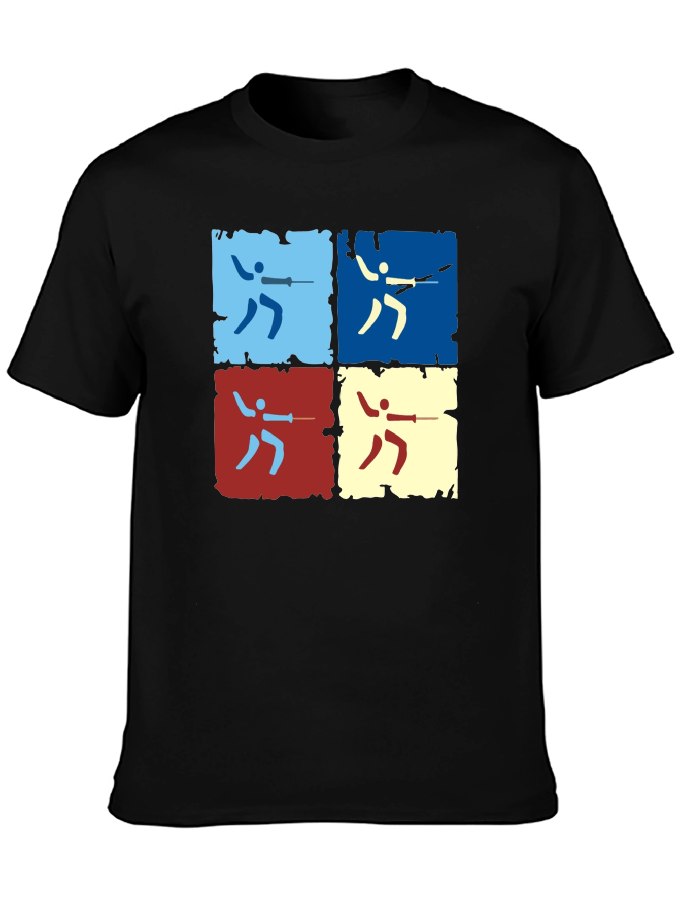 Fencing Pop Art Graphic Tee - Modern Sportswear