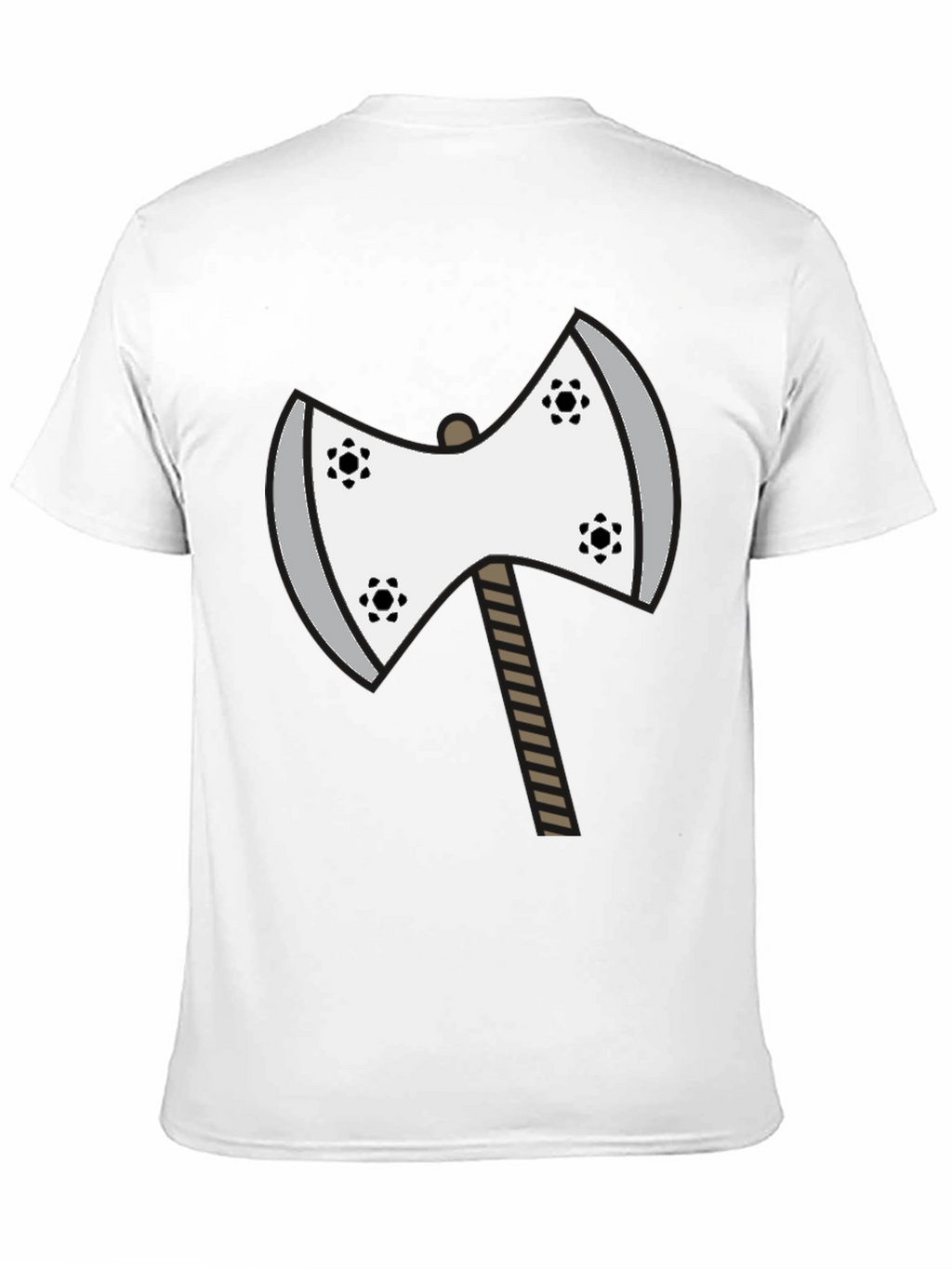 Axe Graphic Tee - Unique Cartoon Double Axe Design