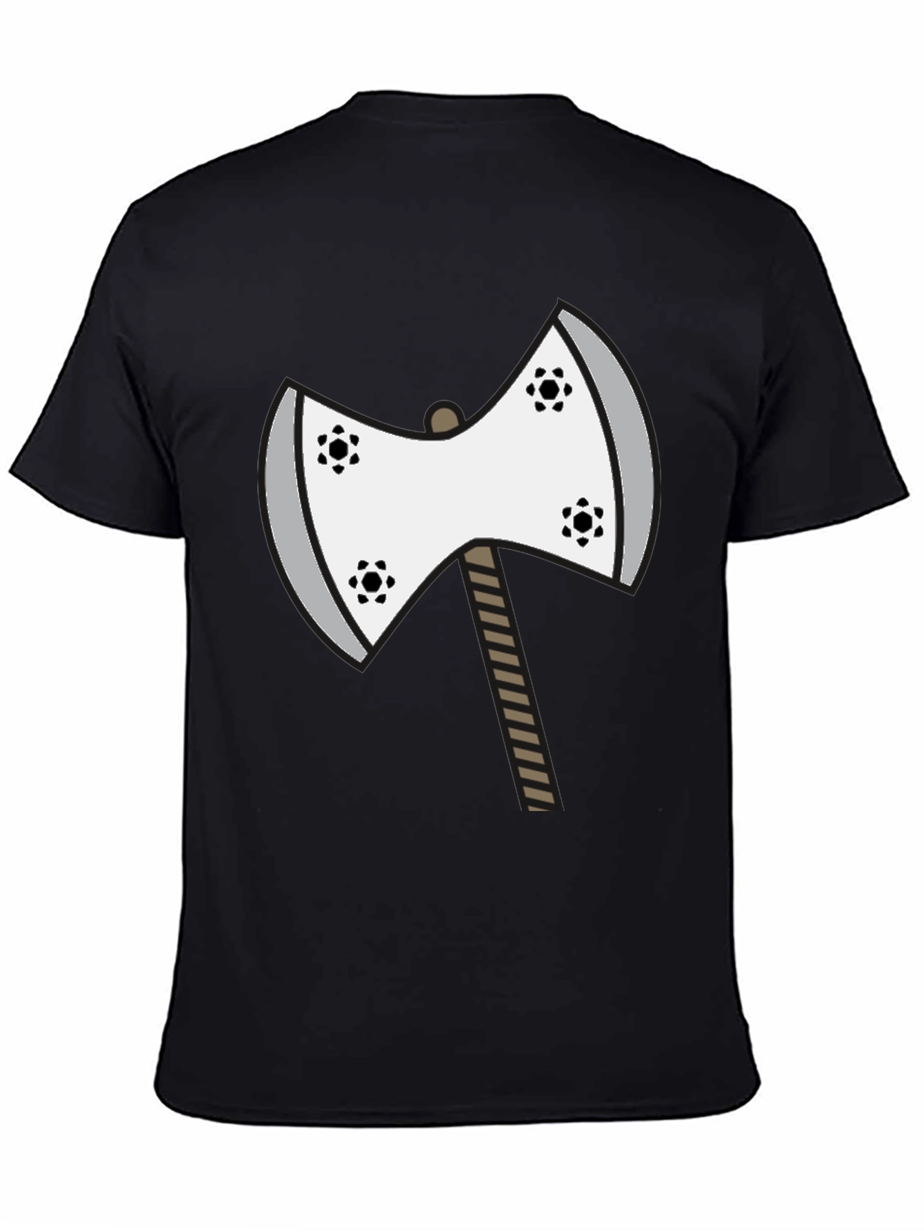 Axe Graphic Tee - Unique Cartoon Double Axe Design