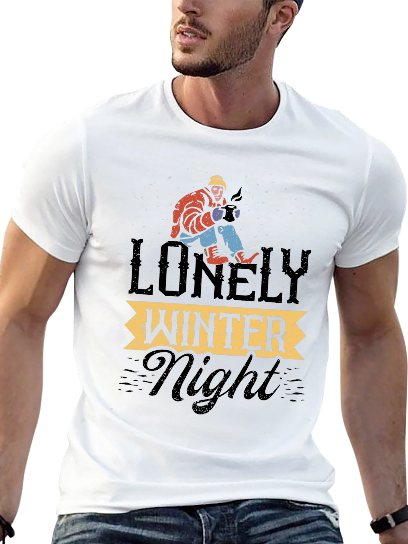 Lonely Winter Night Graphic T-Shirt