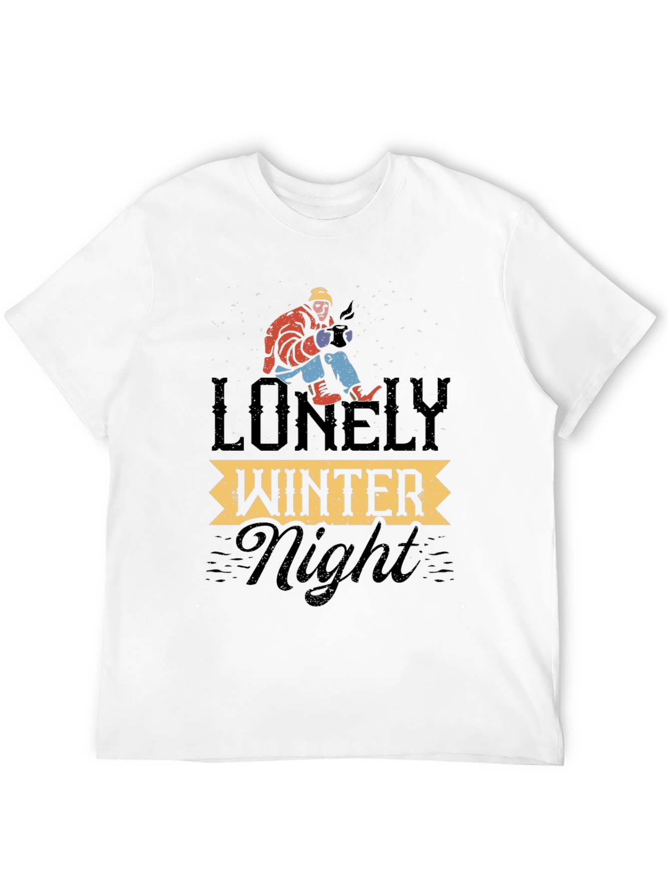 Lonely Winter Night Graphic T-Shirt