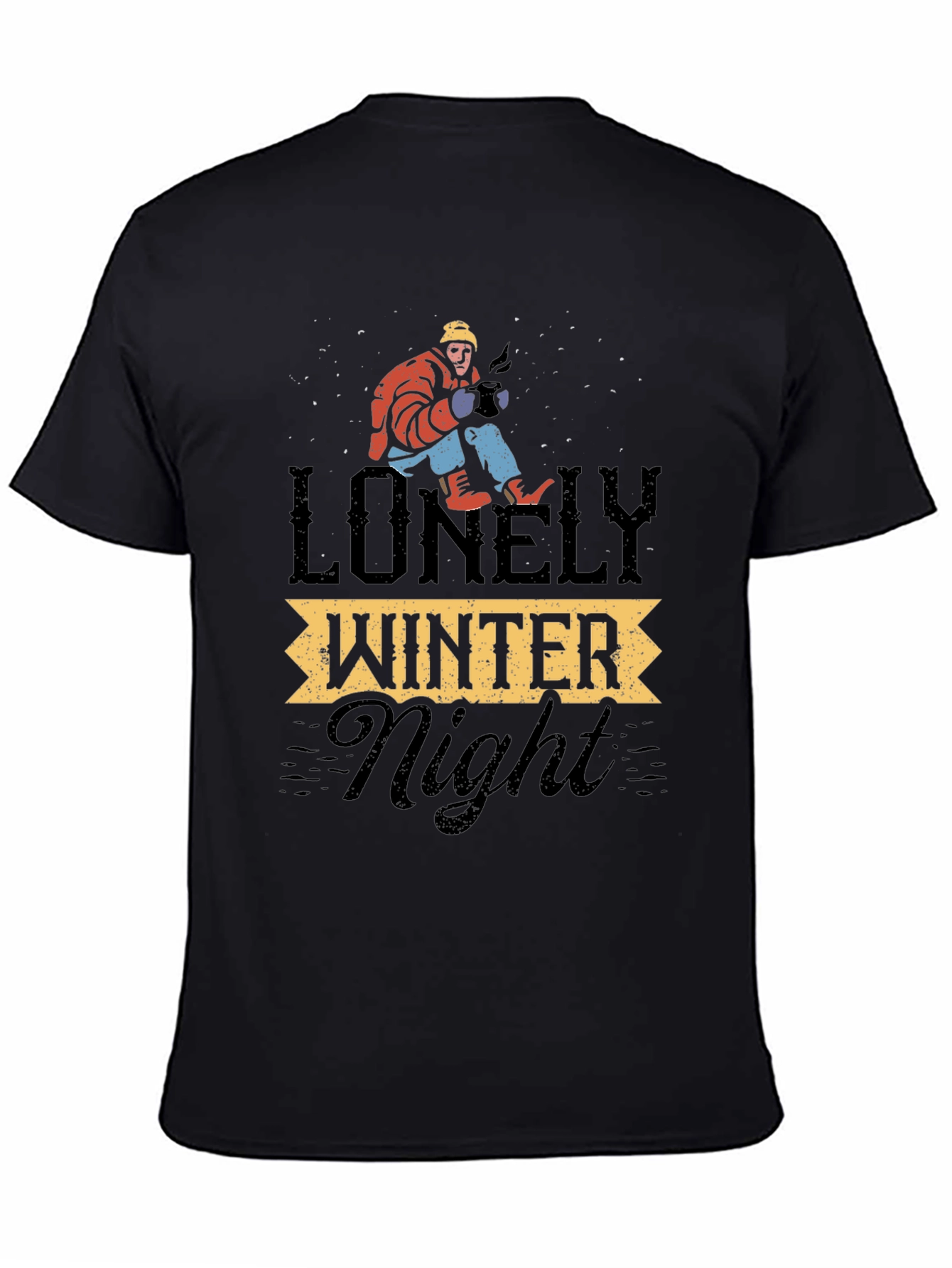Lonely Winter Night Graphic T-Shirt