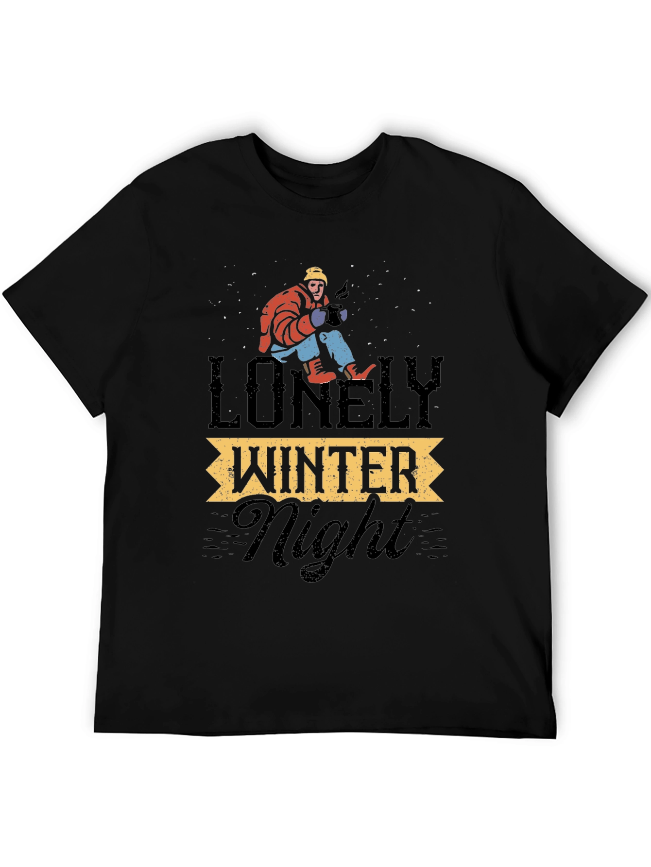 Lonely Winter Night Graphic T-Shirt