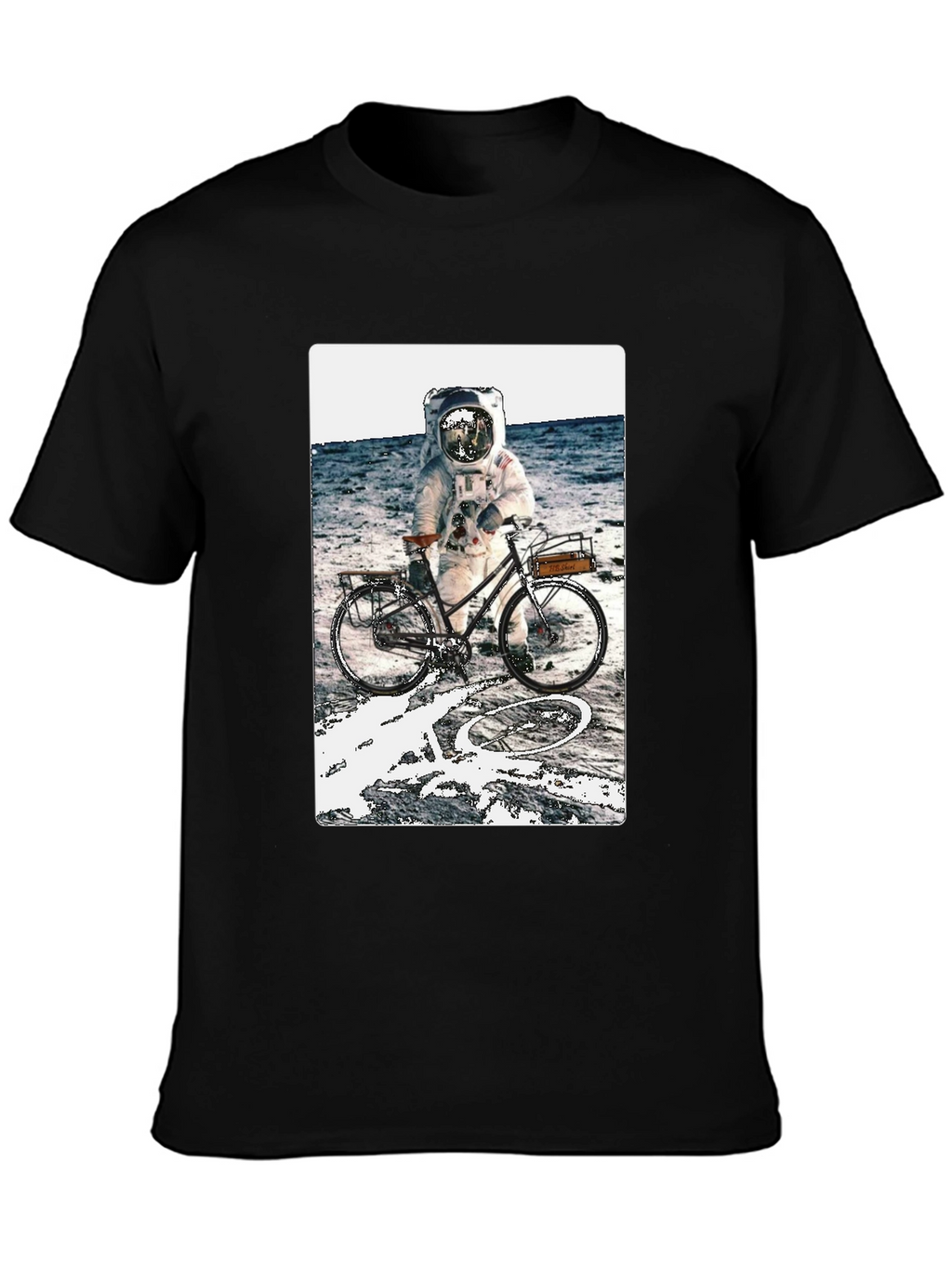 Astronaut on Bike Graphic Tee - Outer Space T-Shirt