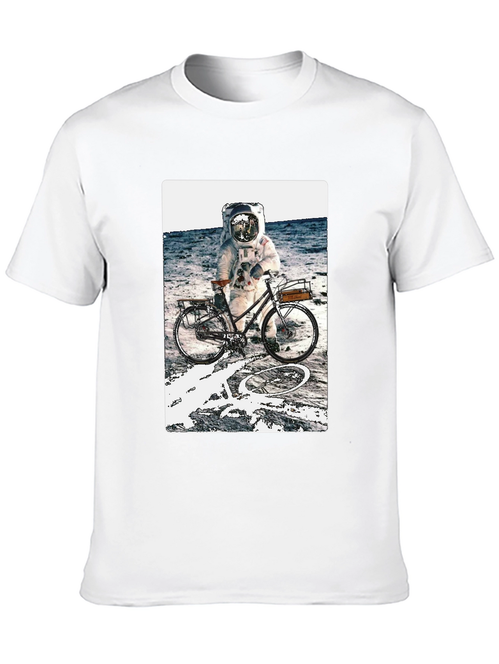 Astronaut on Bike Graphic Tee - Outer Space T-Shirt
