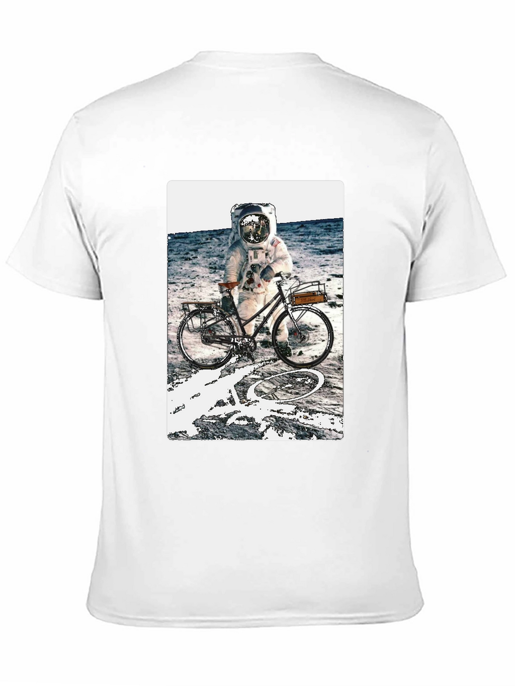 Astronaut on Bike Graphic Tee - Outer Space T-Shirt