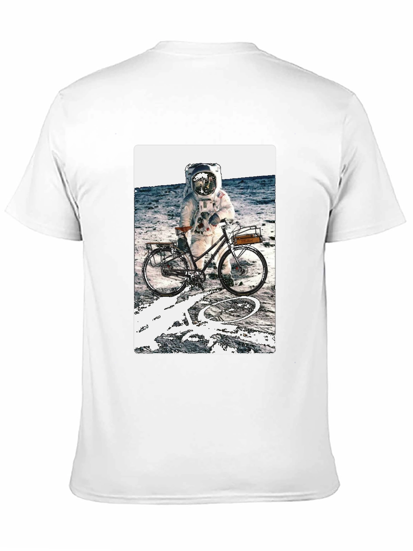 Astronaut on Bike Graphic Tee - Outer Space T-Shirt