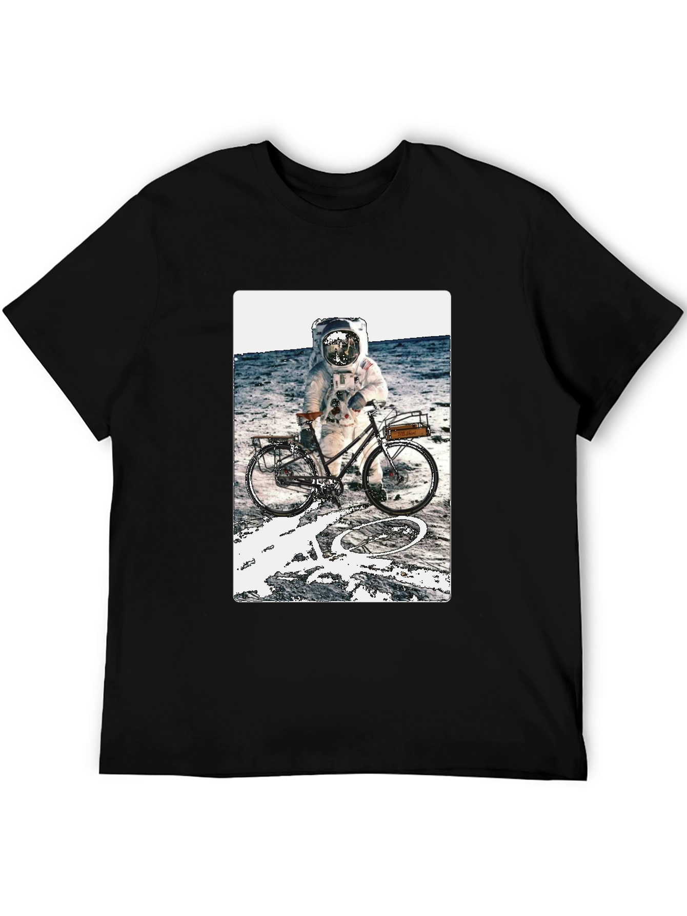 Astronaut on Bike Graphic Tee - Outer Space T-Shirt