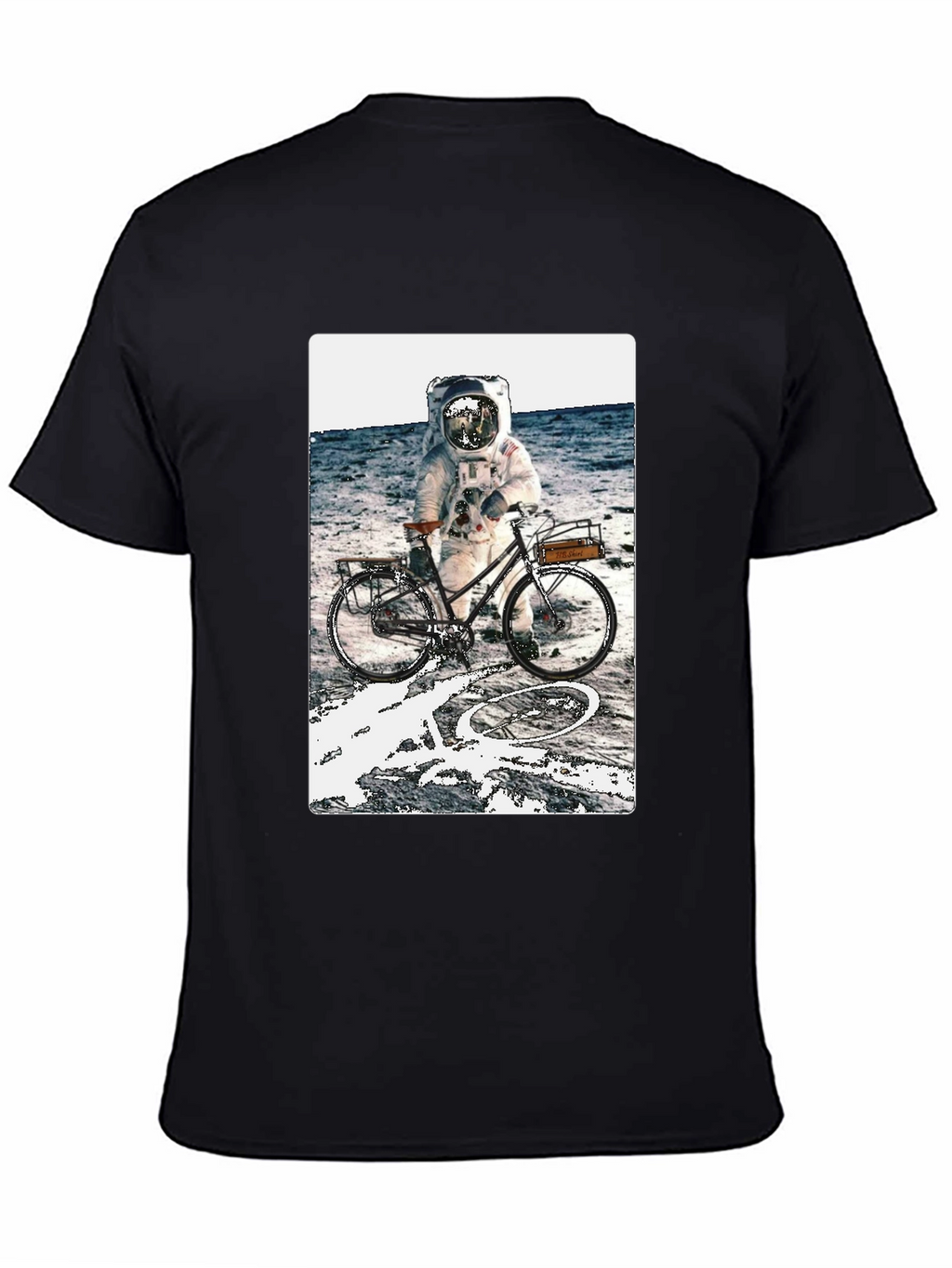 Astronaut on Bike Graphic Tee - Outer Space T-Shirt