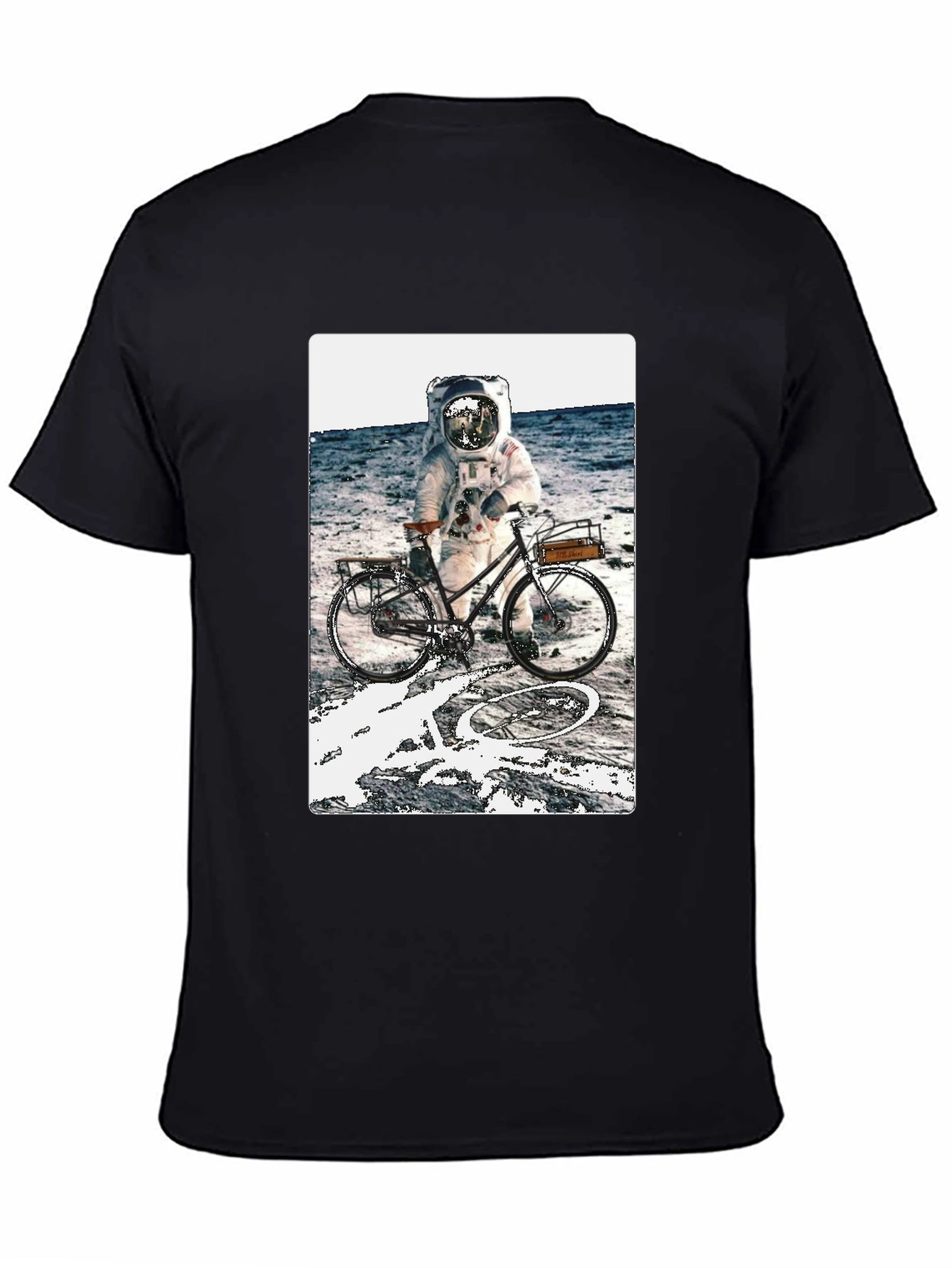 Astronaut on Bike Graphic Tee - Outer Space T-Shirt