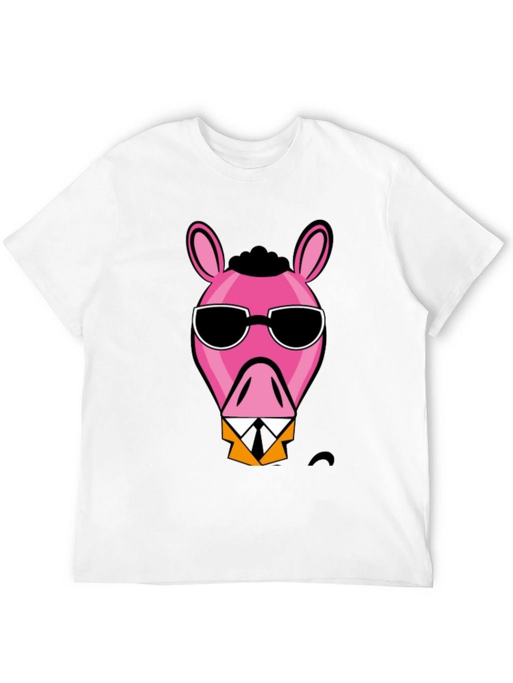 Cool Pink Donkey Black T-Shirt