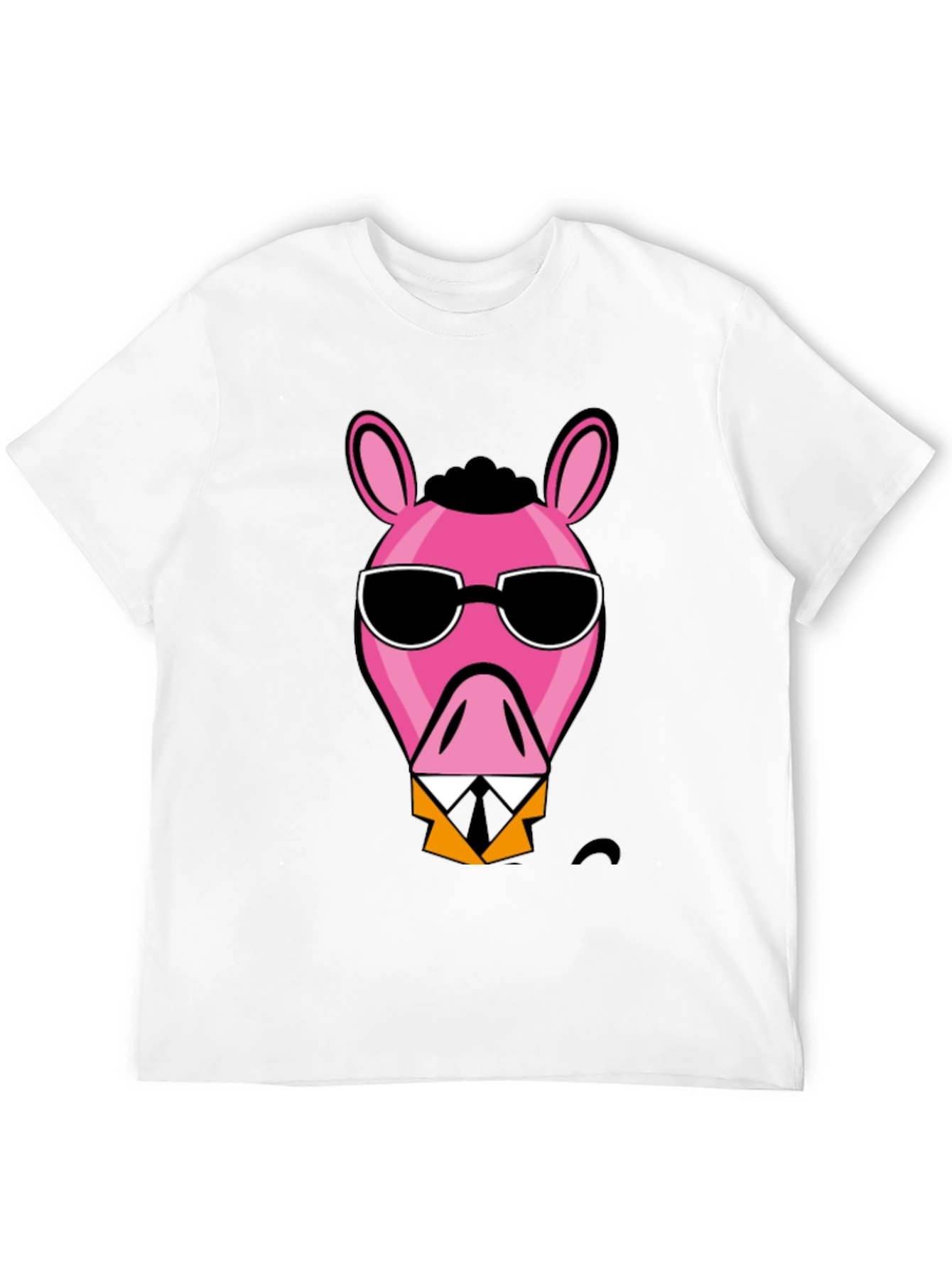 Cool Pink Donkey Black T-Shirt