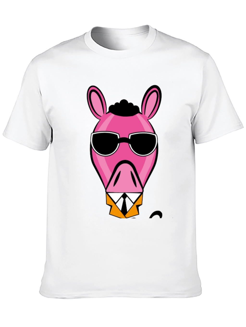 Cool Pink Donkey Black T-Shirt