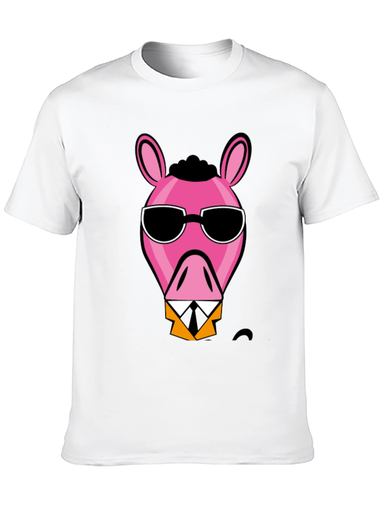 Cool Pink Donkey Black T-Shirt