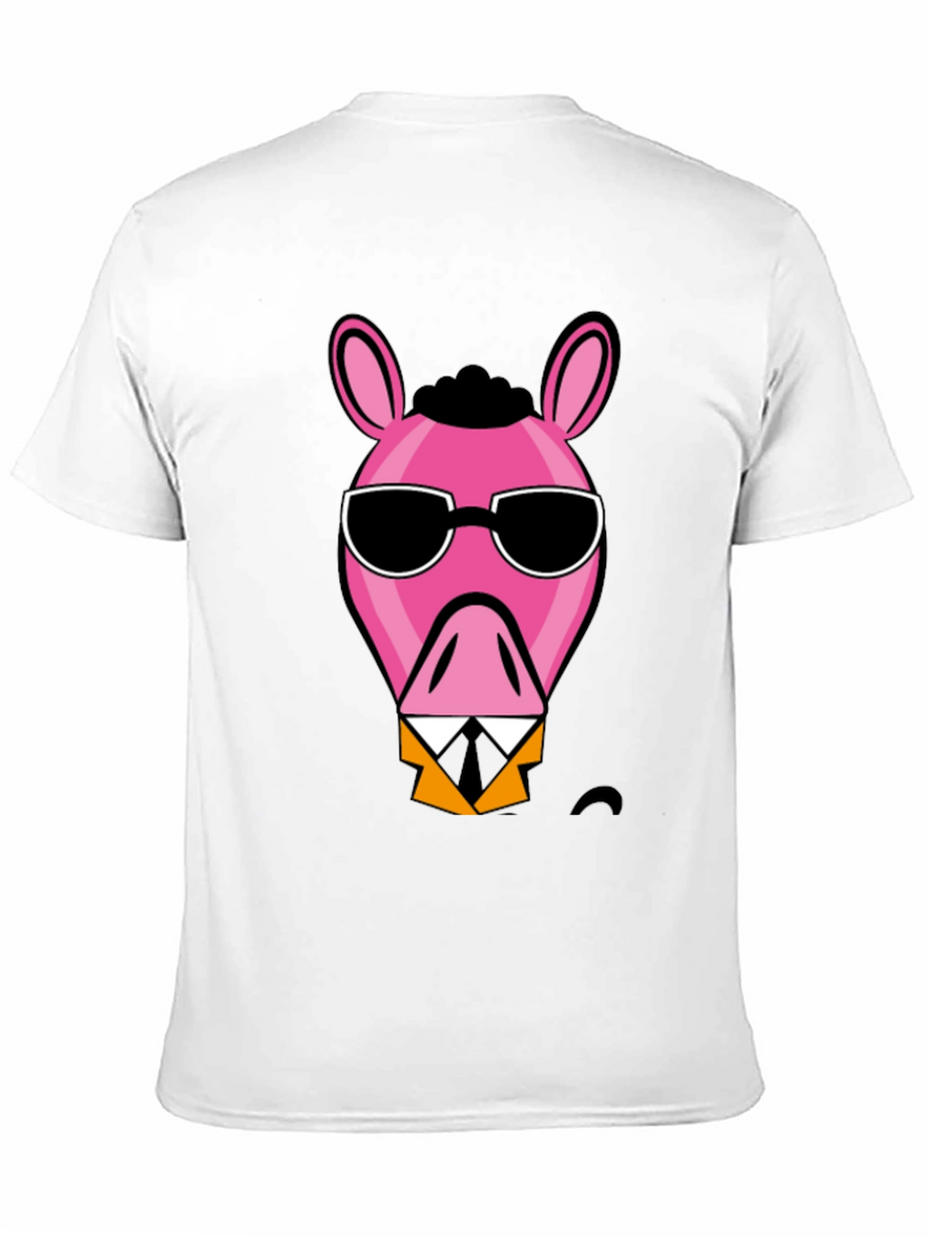 Cool Pink Donkey Black T-Shirt