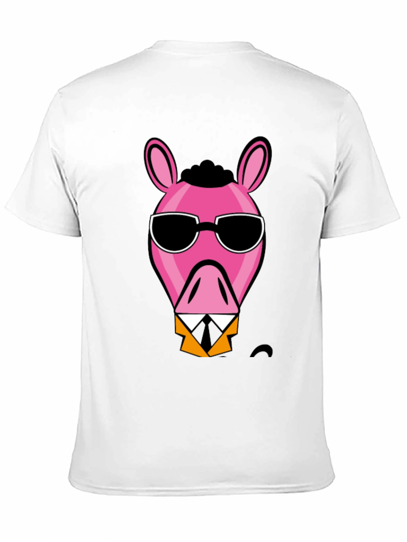 Cool Pink Donkey Black T-Shirt