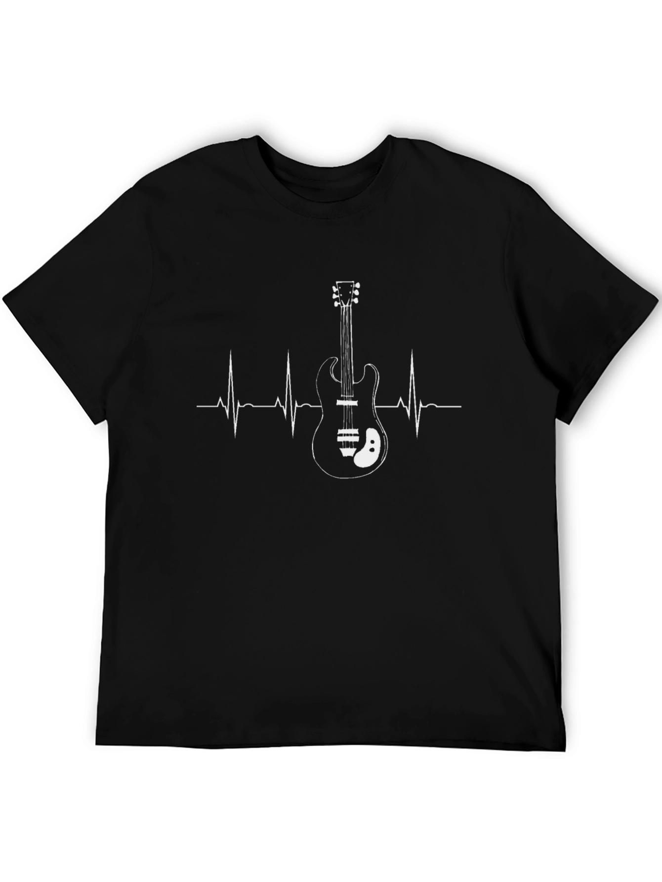 Guitar Heartbeat Graphic Tee - Musicians Style