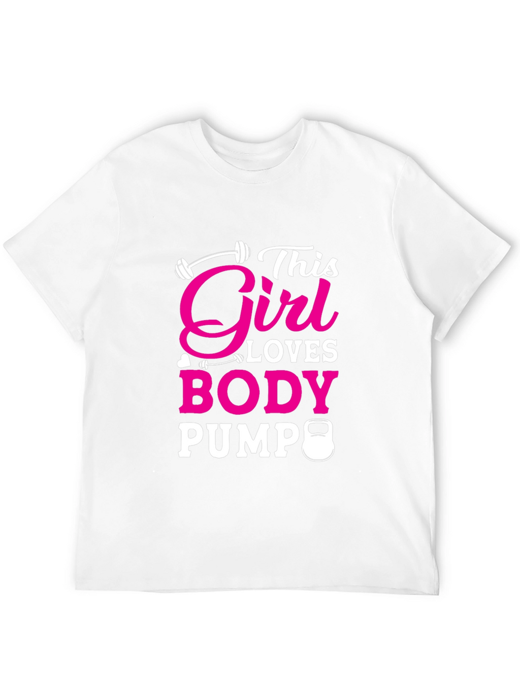 Girl Loves Body Pump Black T-Shirt Fitness Workout