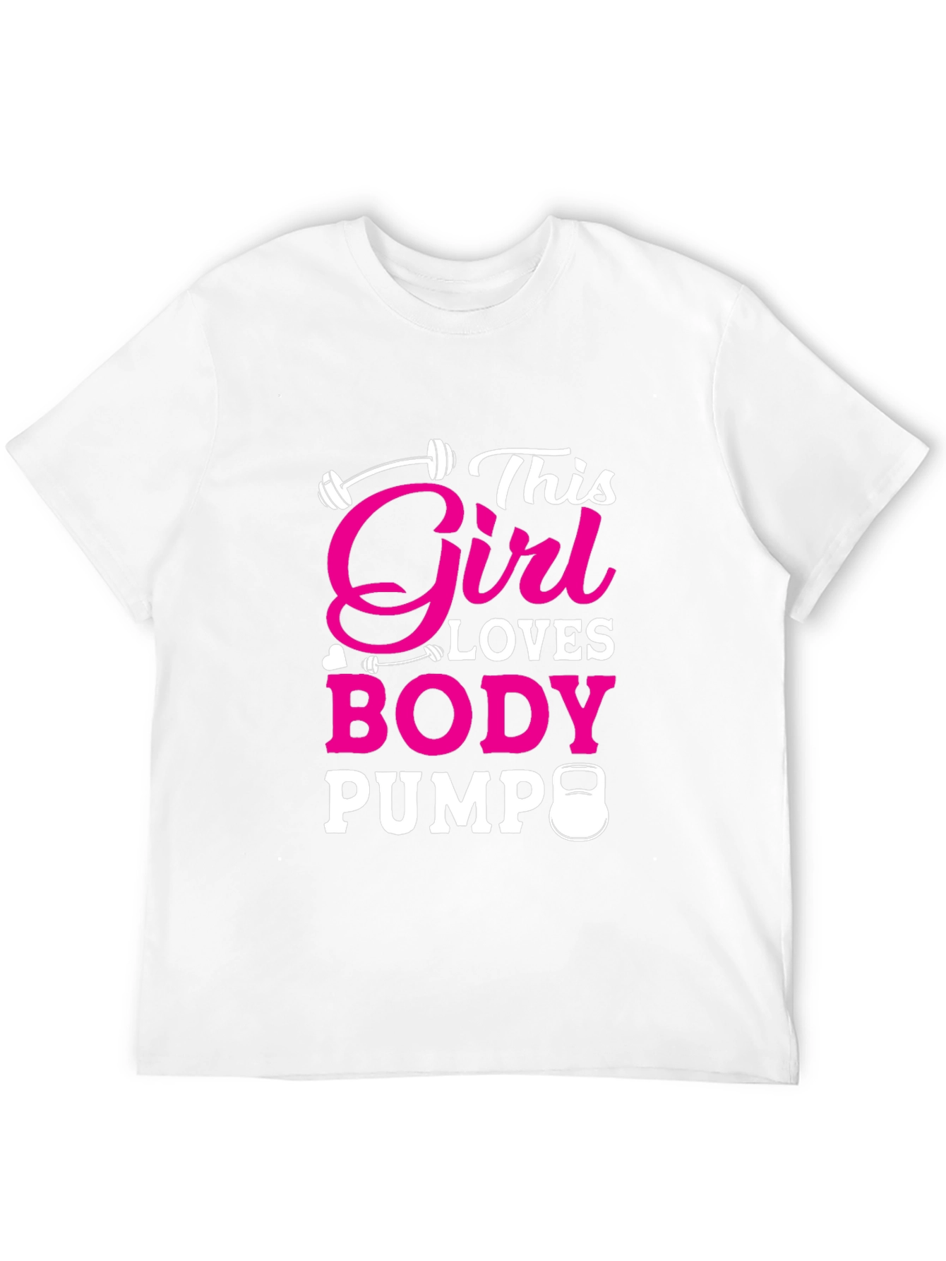 Girl Loves Body Pump Black T-Shirt Fitness Workout