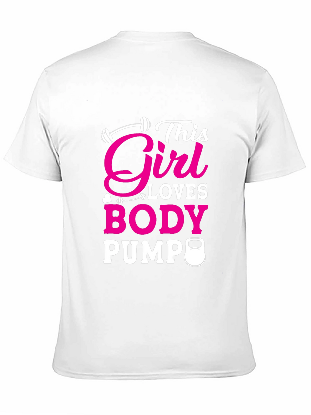 Girl Loves Body Pump Black T-Shirt Fitness Workout